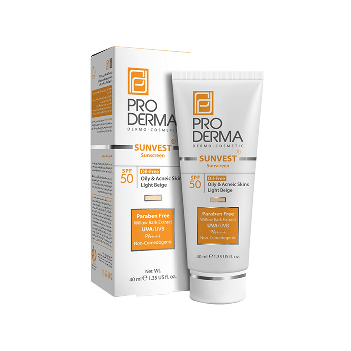 پرودرما کرم ضدآفتاب فاقد چربی با SPF50